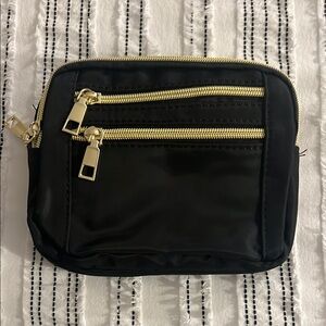 NWT Black and Gold Fanny Pack belt bag